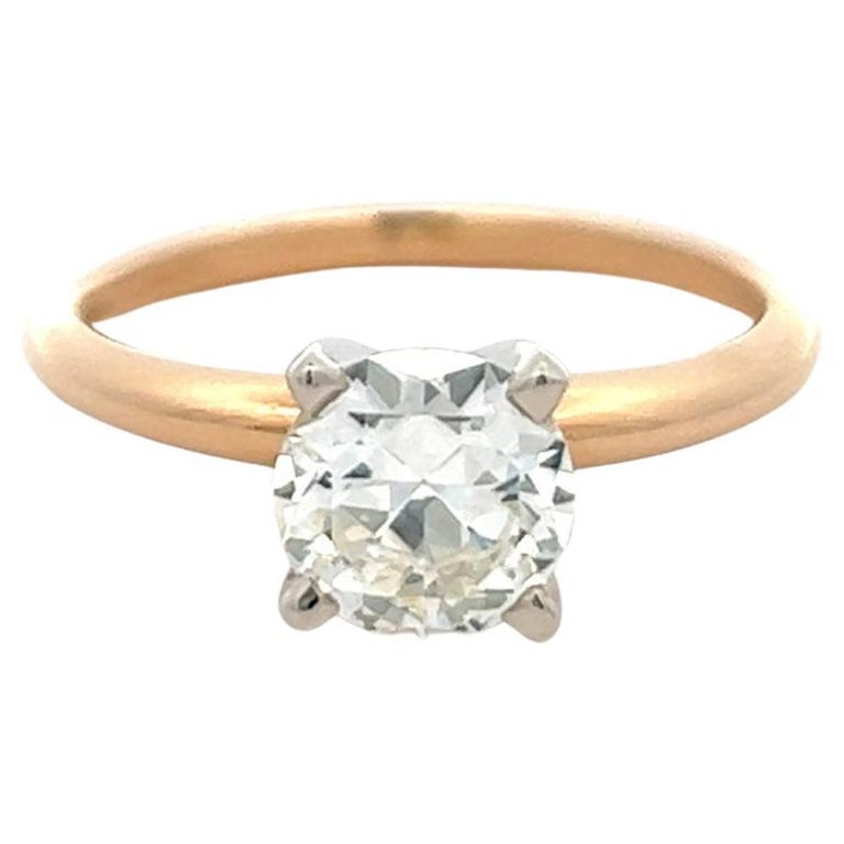 GIA 1.16 Carats Round Brilliant Cut Diamond 14 Karat Yellow Gold Solitaire Ring