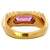 Vintage Bvlgari Pink Tourmaline 18 Karat Yellow Gold Solitaire Ring