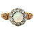 Victorian Opal Diamond 14 Karat Yellow Gold Cluster Ring