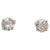 Vintage GIA Old European Cut Diamond 14 Karat Yellow Gold Stud Earrings