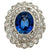 Antique French CGL 4.25 Carats Sri Lanka No Heat Sapphire Platinum Gold Cluster Ring