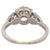 Mid Century French GIA 2.71 Carats Old Mine Cut Diamond 18k White Gold Ring