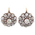 Antique Inspired Diamond Cluster Drop Earrings
