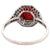Art Deco Inspired Coral Diamond Platinum Ring