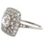 Art Deco Inspired 0.90 Carats Old European Cut Diamond Platinum Cocktail Ring
