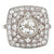 Art Deco Inspired 0.90 Carats Old European Cut Diamond Platinum Cocktail Ring