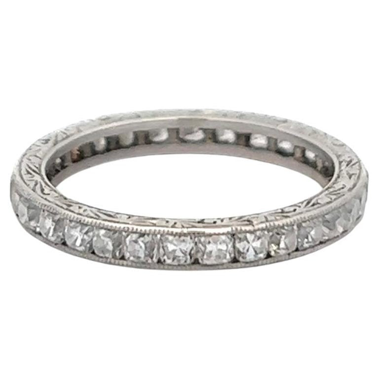 Art Deco Inspired Diamond Platinum Eternity Band