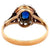 Edwardian Sapphire Diamond 18k Rose Gold Cluster Ring