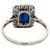 Art Deco Inspired 1.84 Carats Sapphire Diamond Platinum Cluster Ring