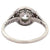 Art Deco Inspired 0.96 Carat Old European Cut Diamond Platinum Ring