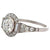 Art Deco Inspired 0.96 Carat Old European Cut Diamond Platinum Ring