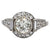 Art Deco Inspired 0.96 Carat Old European Cut Diamond Platinum Ring