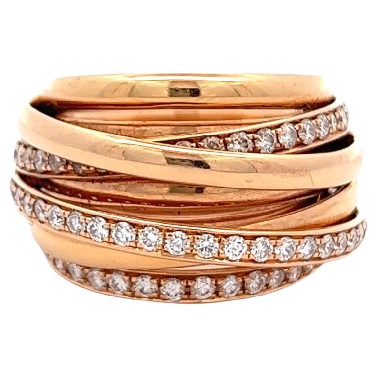 De Grisogono Diamond 18 Karat Rose Gold Allegra Ring