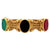 Vintage 18 Karat Yellow Gold Intaglio Hinged Bracelet