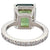 GIA 7.03 Carats No Heat Yellowish Green Sapphire Diamond Platinum Ring