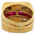 Vintage Ruby Diamond 18k Yellow Gold Ring