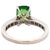 Vintage 3.04 Carats Tsavorite Garnet Diamond 18 Karat White Gold Ring