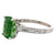Vintage 3.04 Carats Tsavorite Garnet Diamond 18 Karat White Gold Ring