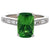 Vintage 3.04 Carats Tsavorite Garnet Diamond 18 Karat White Gold Ring