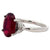 Vintage 3.55 Carats Red Spinel Diamond Platinum Ring