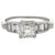 Art Deco GIA 1.51 Carats Asscher Cut Diamond Platinum Ring
