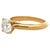 Mid Century French GIA 1.51 Carats Old European Cut Diamond 18k Gold Solitaire Ring