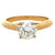 Mid Century French GIA 1.51 Carats Old European Cut Diamond 18k Gold Solitaire Ring