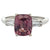 Mid Century 2.51 Carats Spinel Diamond Platinum Ring