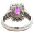 Vintage Pink Sapphire Diamond 18k White Gold Cluster Ring