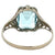 Art Deco Aquamarine 14 Karat White Gold Filigree Solitaire Ring