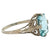 Art Deco Aquamarine 14 Karat White Gold Filigree Solitaire Ring