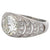 Art Deco French GIA 2.02 Carats Round Brilliant Cut Diamond Platinum Ring