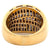 Vintage Italian Diamond 18k Yellow Gold Dome Ring