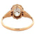 Late Victorian GIA 0.80 Carats Cushion Cut Diamond 14k Rose Gold Cluster Ring