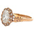 Late Victorian GIA 0.80 Carats Cushion Cut Diamond 14k Rose Gold Cluster Ring
