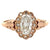Late Victorian GIA 0.80 Carats Cushion Cut Diamond 14k Rose Gold Cluster Ring