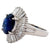 3.60 Carats Sapphire Diamond Platinum Ballerina Ring