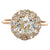 Vintage GIA 1.52 Carats Old European Cut Diamond 18k Yellow Gold Cluster Ring
