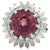Mid Century 5.08 Carats Pink Tourmaline Diamond 18k White Gold Cocktail Ring