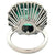 Vintage GIA Colombian Emerald Diamond 14k White Gold Cluster Cocktail Ring