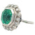 Vintage GIA Colombian Emerald Diamond 14k White Gold Cluster Cocktail Ring
