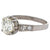 Art Deco French 1.56 Carats GIA Old European Cut Diamond Platinum Buttercup Ring