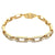 Diamond 14 Karat Yellow Gold Link Bracelet