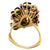 Vintage Opal Tourmaline Diamond 18 Karat Yellow Gold Cocktail Ring