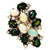 Vintage Opal Tourmaline Diamond 18 Karat Yellow Gold Cocktail Ring