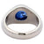 Vintage 4.30 Carats Sapphire Platinum Solitaire Bezel Set Ring