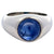 Vintage 4.30 Carats Sapphire Platinum Solitaire Bezel Set Ring