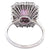 Vintage GIA 2.14 Carats Purple-Pink Sapphire Diamond 18 Karat White Gold Cluster Ring