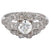 Art Deco Old European Cut Diamond Platinum Ring