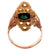 Edwardian 1.77 Carat Oval Cut Green Sapphire Diamond 18 Karat Gold Ring